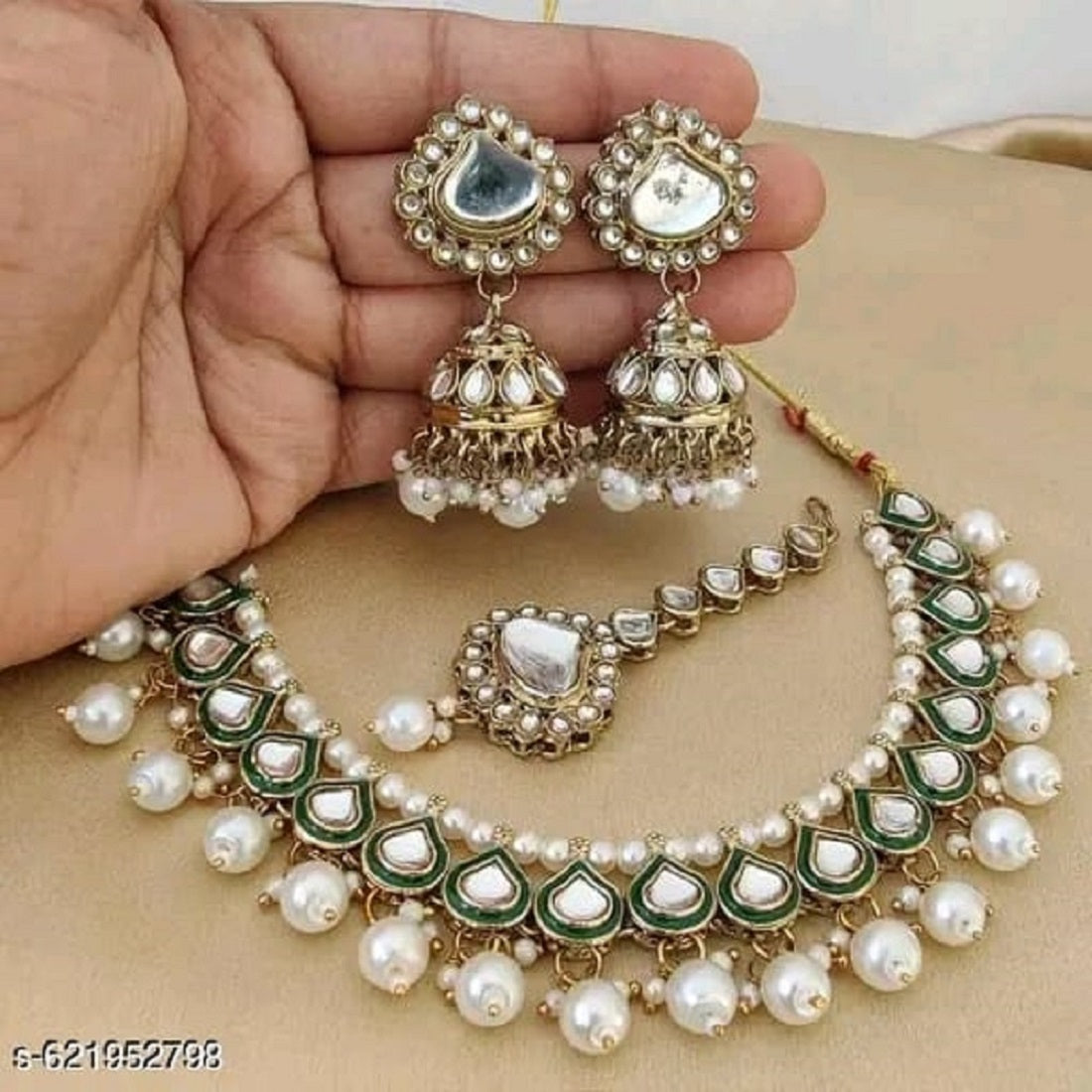 Kundan Set Choker 9031-WH