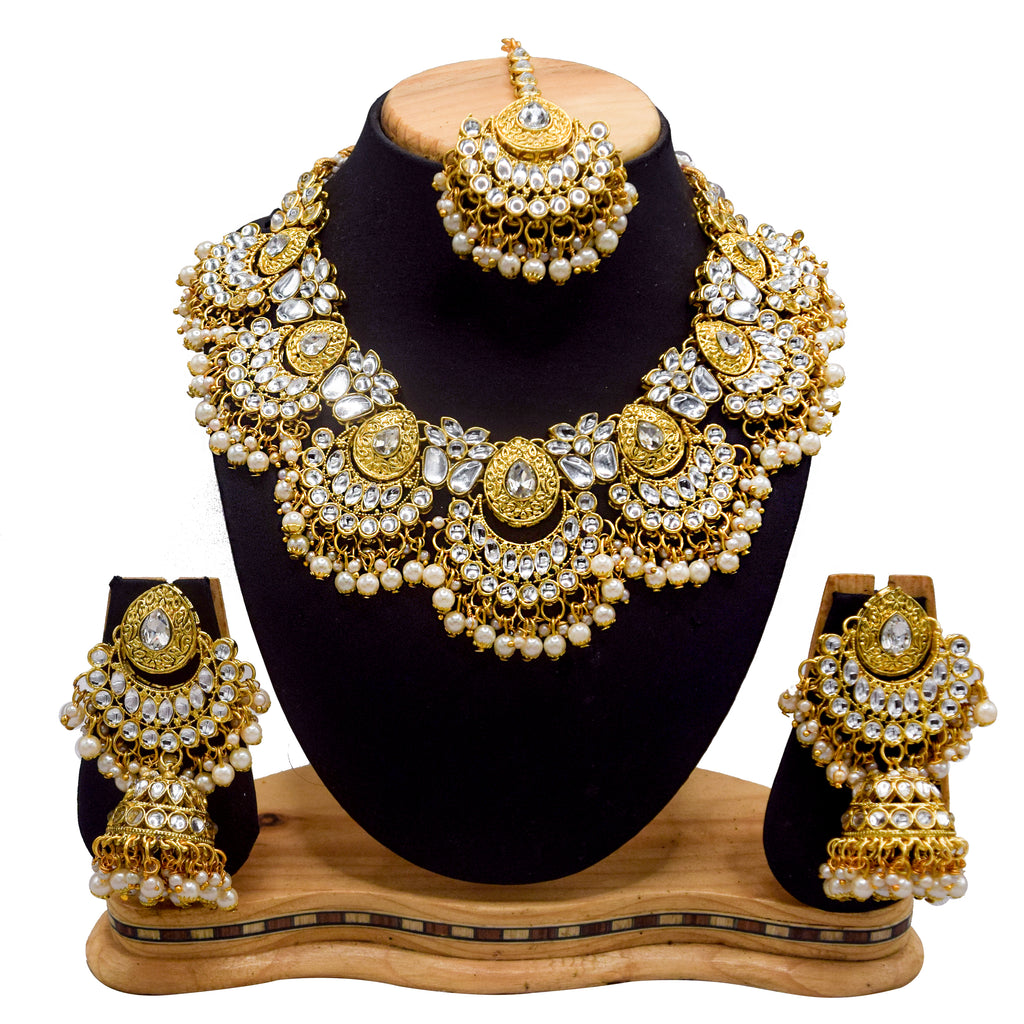 Kundan Set White