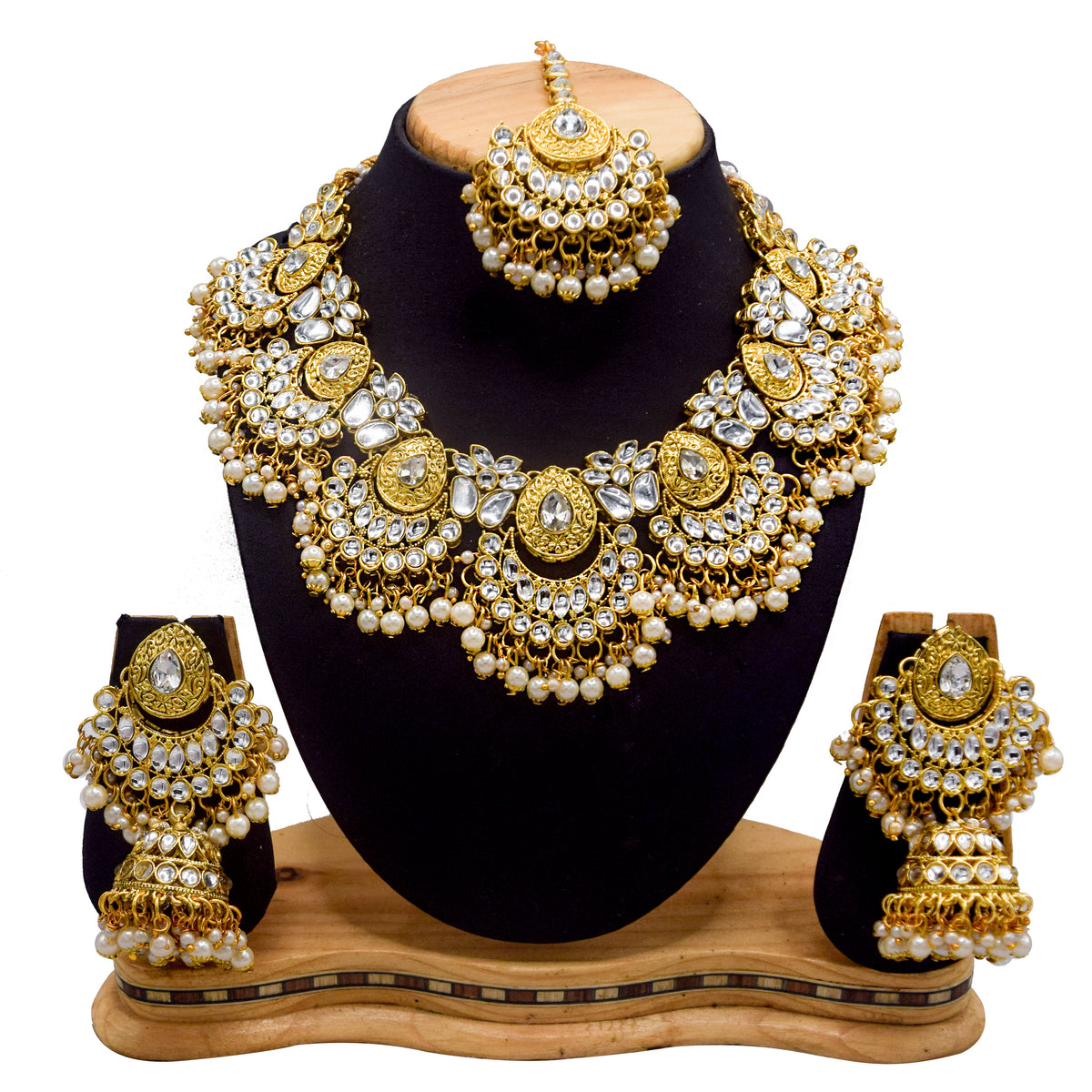 Kundan Set White