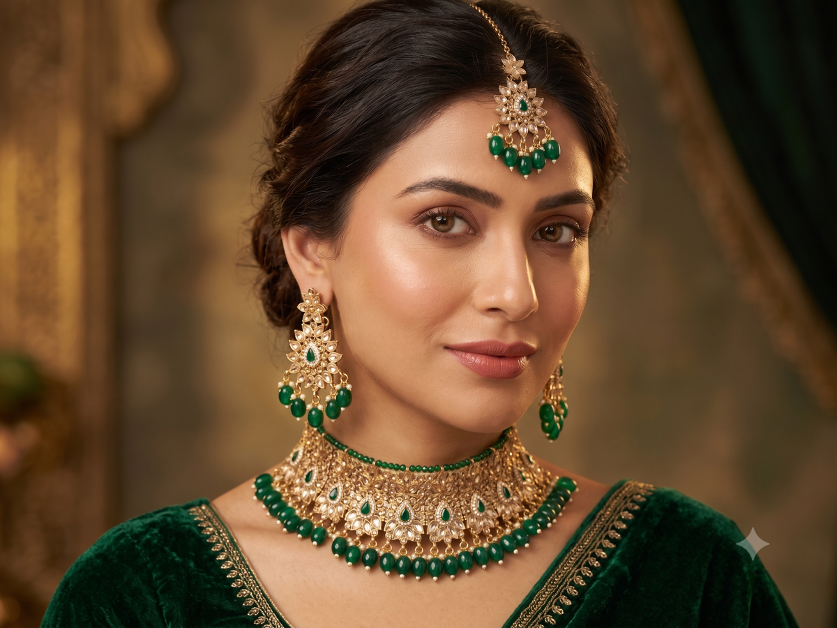 Kundan Set Green 9032-GR
