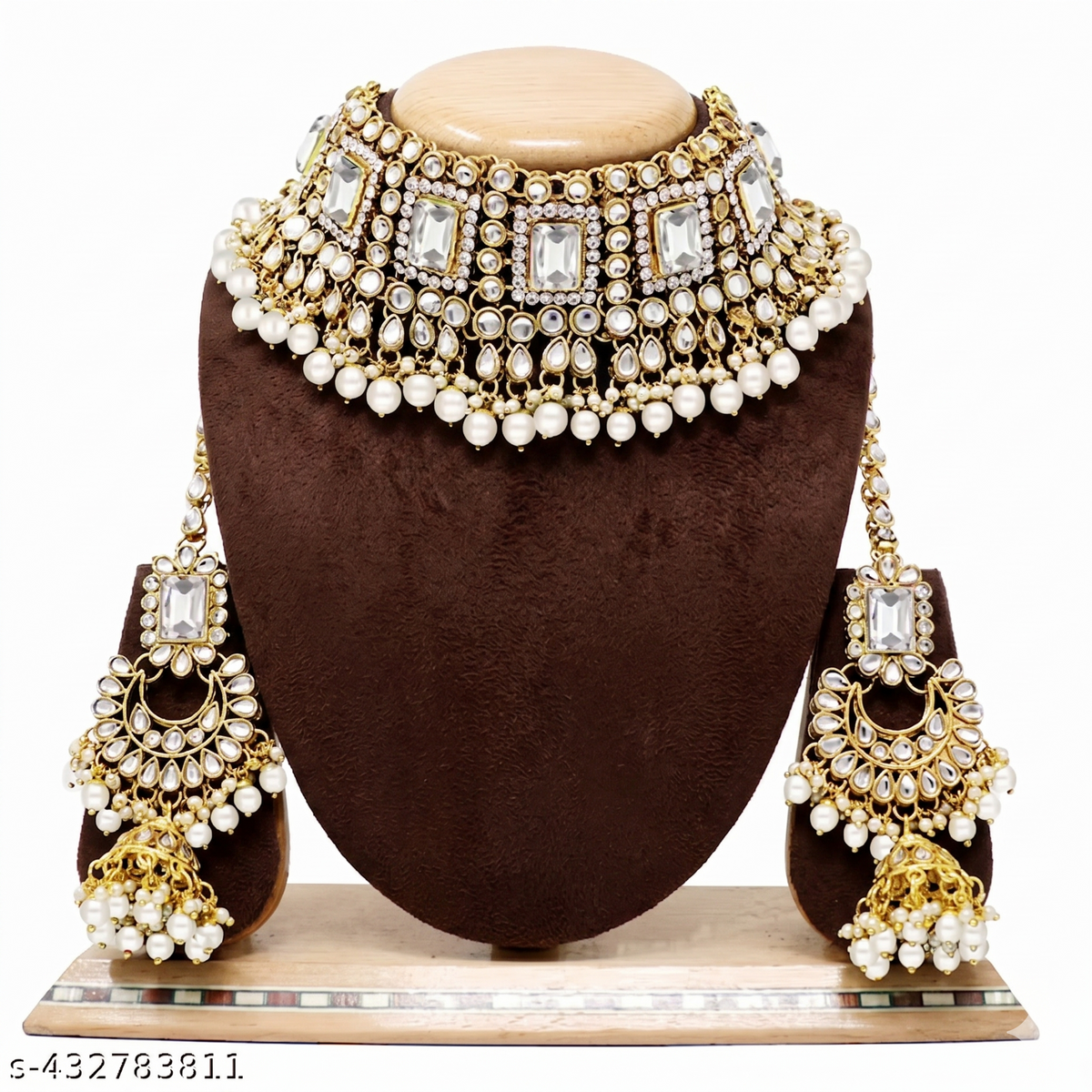 Kundan Set White