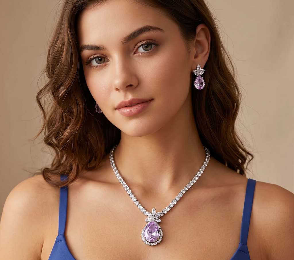 Deliacte Jewellery set Pink
