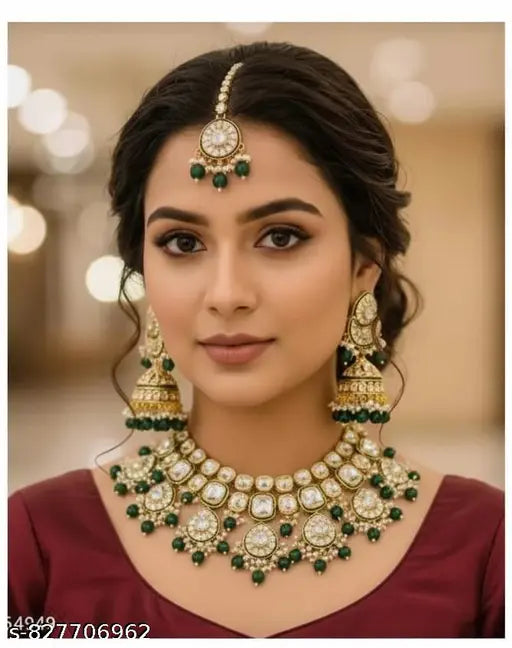 Kundan Set White