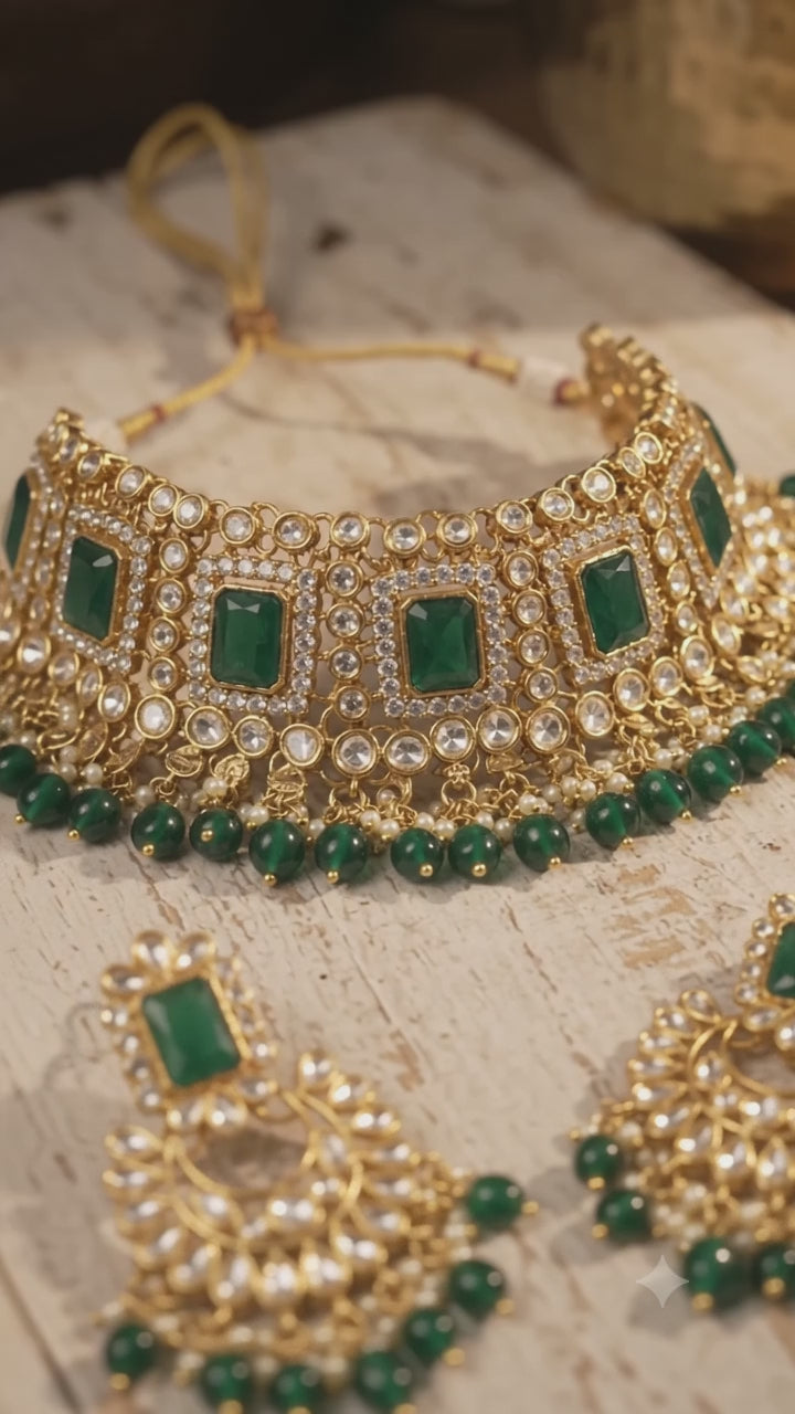 Kundan Set Choker 1001-GR