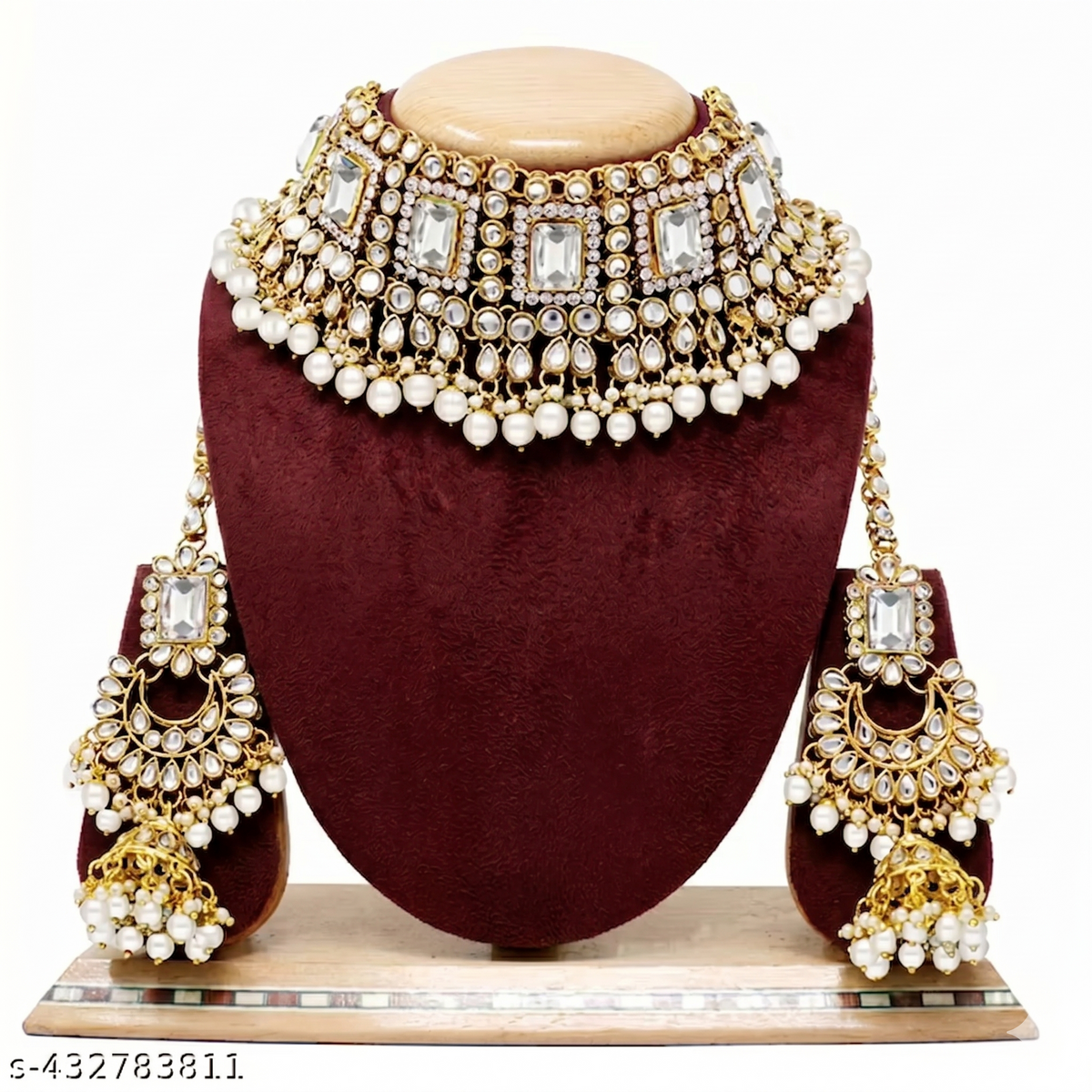 Kundan Set White